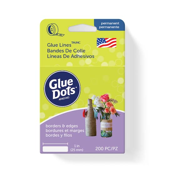 6 Pack:  200 ct. (1,200 total) Glue Dots&#xAE; Glue Lines&#x2122; Roll